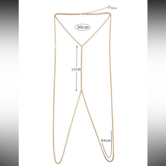 ⭐️ NEW - Rhinestone & Gold Body Chain - Picture 7 of 8